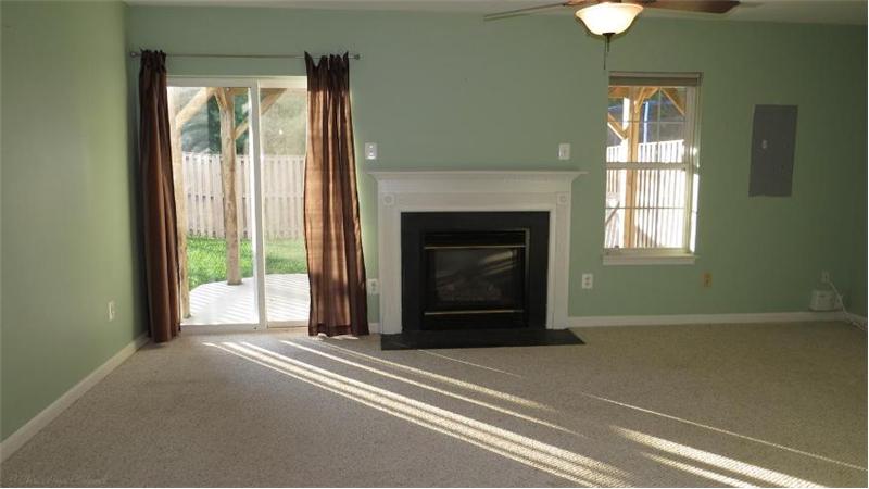 Recreation Room in Basement with Gas Fireplace