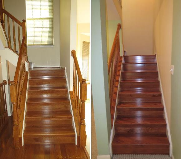 Hardwood Staircases Up and Down from Main Level