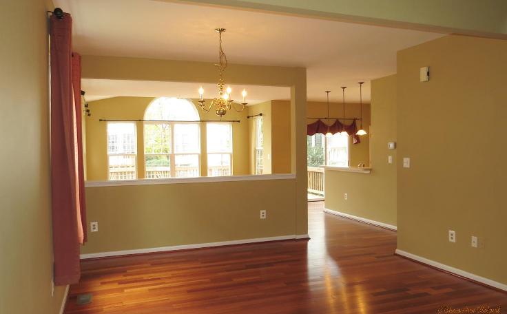 Living/Dining Combo with Family Room beyond Knee Wall