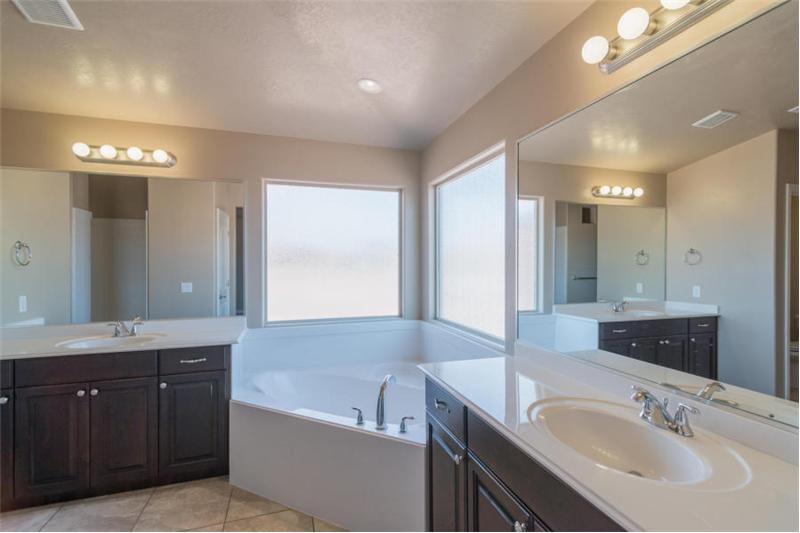 Master Bathroom Garden Tub and Marble Counter Tops 